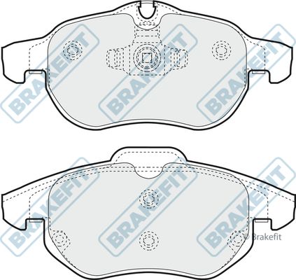 APEC BRAKING Комплект тормозных колодок, дисковый тормоз PD3069